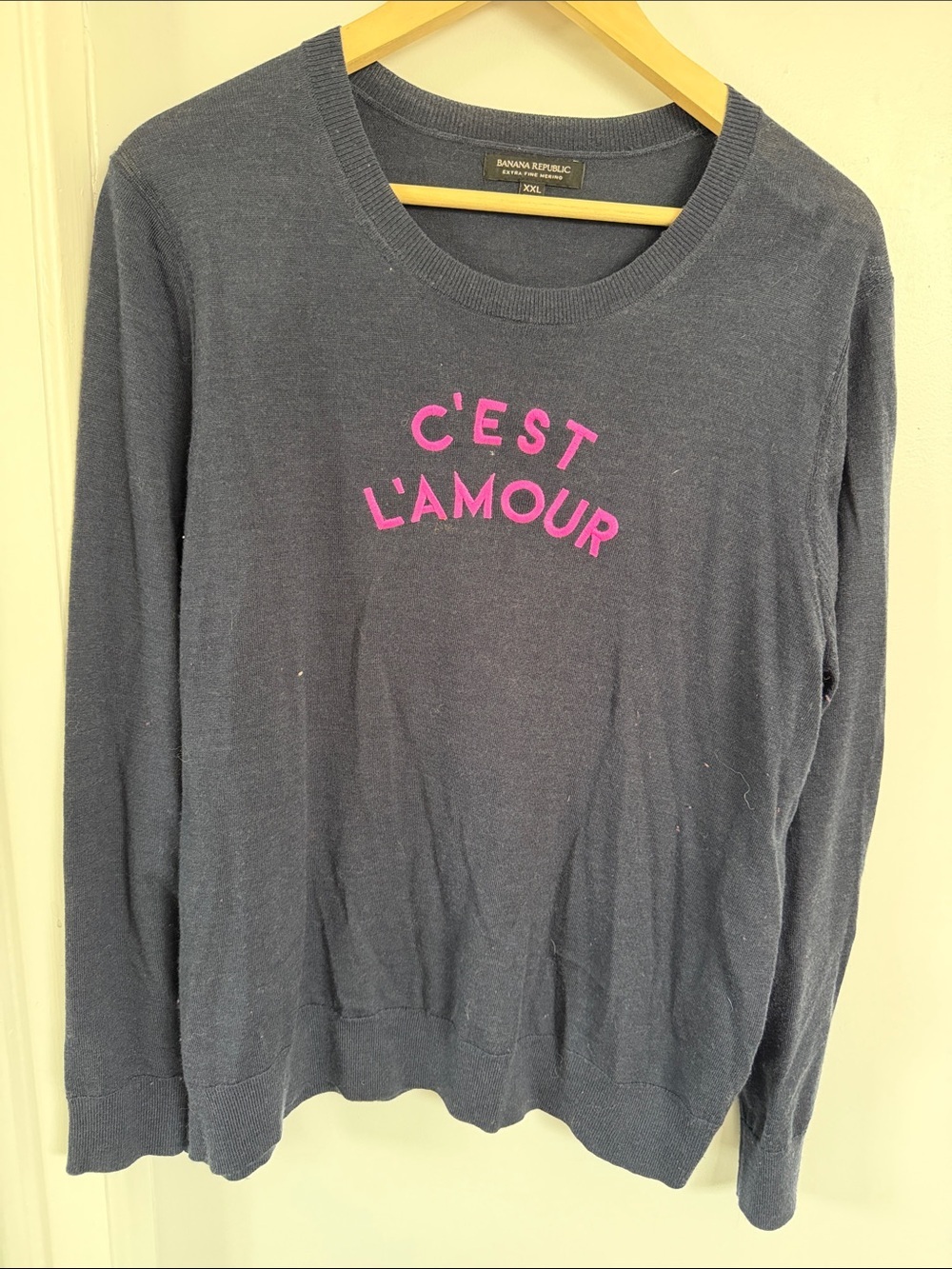 Banana Republic Women's Navy Crew neck Neck Sweater size xxl